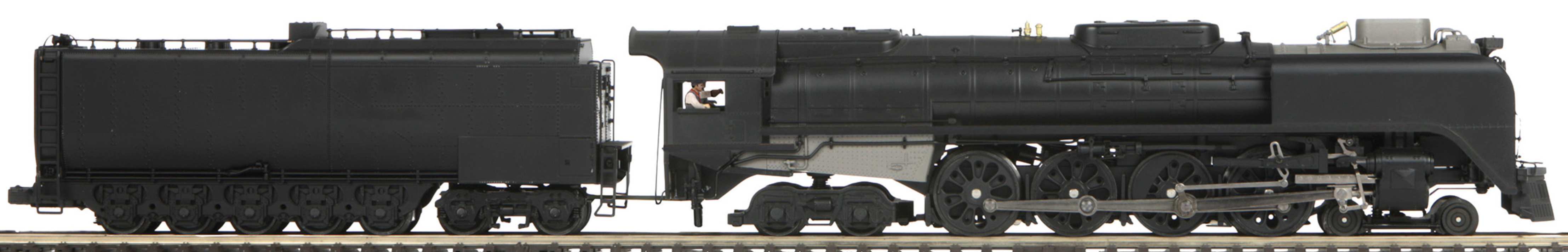 MTH 20-3967-1 - FEF 4-8-4 Northern Steam Engine "Unlettered" w/ PS3 (Coal) - Custom Run for MrMuffin'sTrains