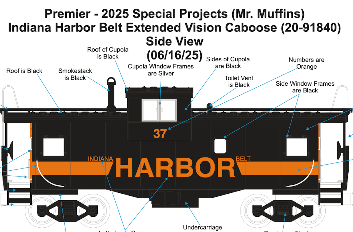 MTH 20-91840 - Extended Vision Caboose "Indiana Harbor Belt" #37 - Custom Run for MrMuffin'sTrains