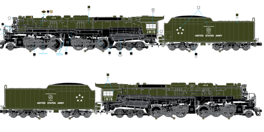 Lionel 2631700 - Legacy - Allegheny Steam Locomotive "U.S. Army" #1915 (General Omar Bradley) - Custom Run for MrMuffin'sTrains