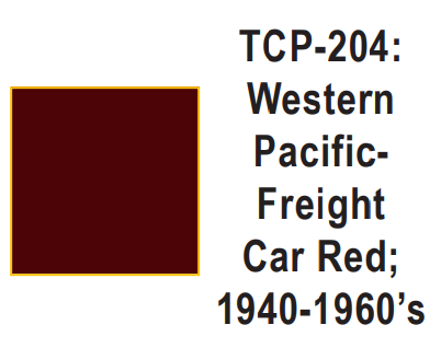 Tru-Color Paint TCP-204 - Western Pacific - Freight Car Red; 1940-1960's (Solvent-Based Paint)