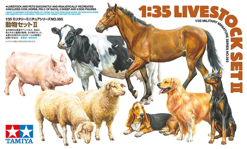 Tamiya 35385 - Livestock Set II - 1/35 Scale Model Kit