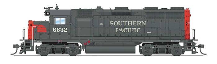 Broadway Limited Imports HO 8931 - EMD GP35 Low Nose Diesel Locomotive "Southern Pacific" #6632 (grey, red, Roadnumber on Nose) w/DCC/Paragon4Sound