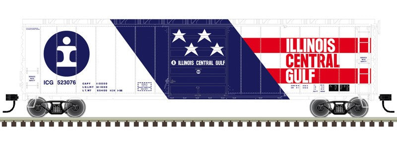 Atlas HO 20008145 - Master - 50' Postwar Single Door Boxcar "Illinois Central Gulf" #523076 (Limited Edition Collectors Series)