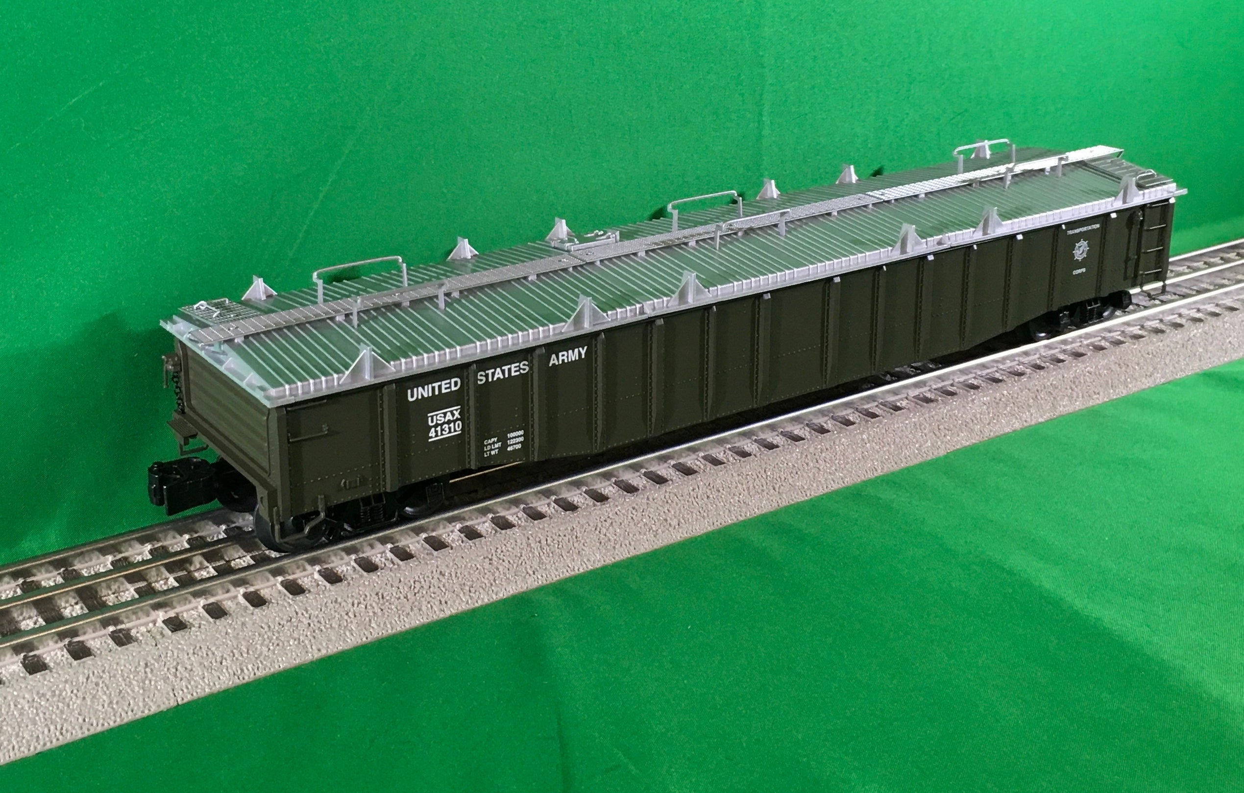 Lionel 2426310 - PS-5 Gondola "U.S. Army Transp. Corps" w/ Cover #41310