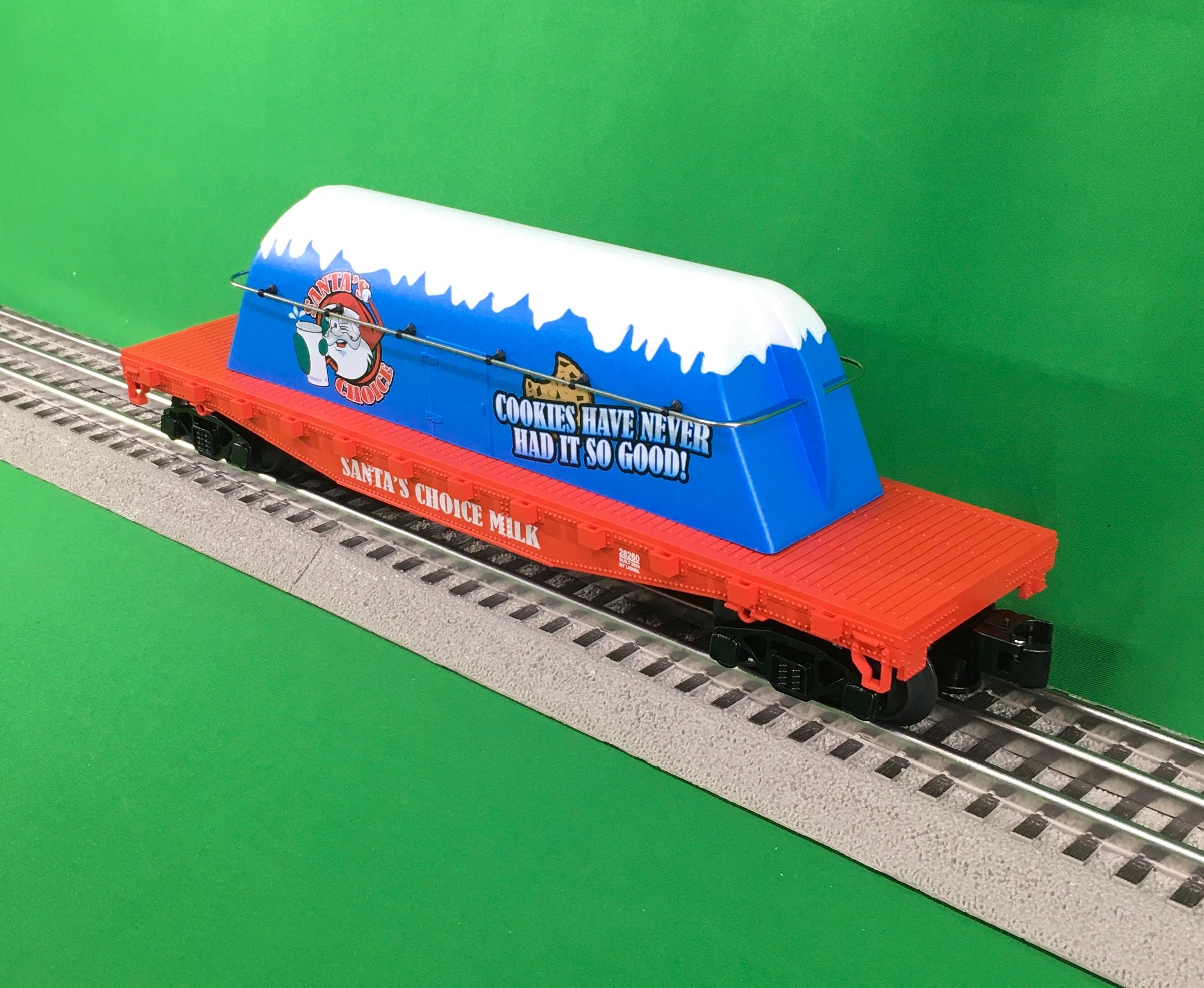 Lionel 2328260 - Santa's Choice Milk Carton Flatcar