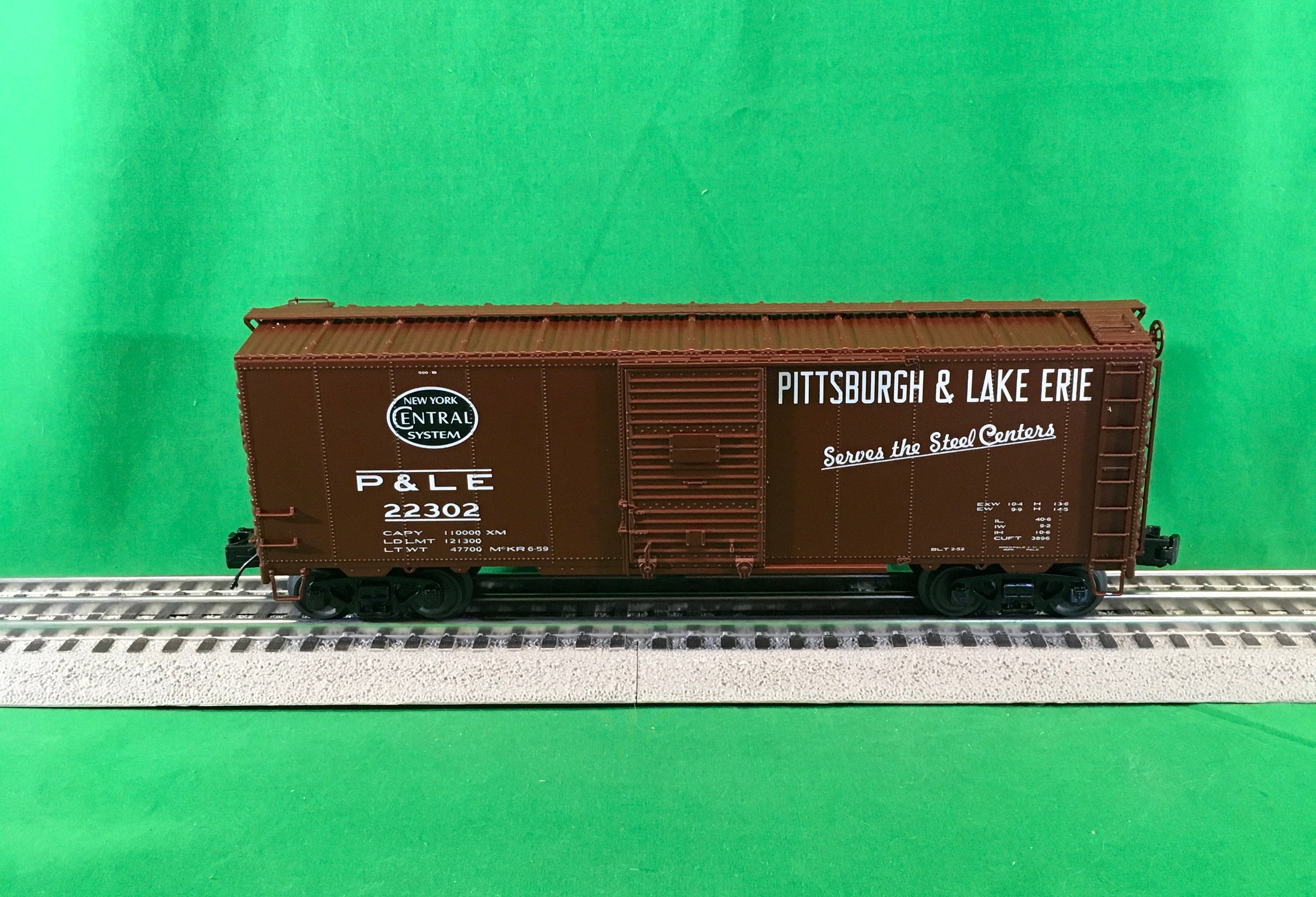 MTH 20-99412 - 40' AAR Box Car "New York Central / Pittsburgh & Lake Erie" #22302 - Custom Run for MrMuffin'sTrains