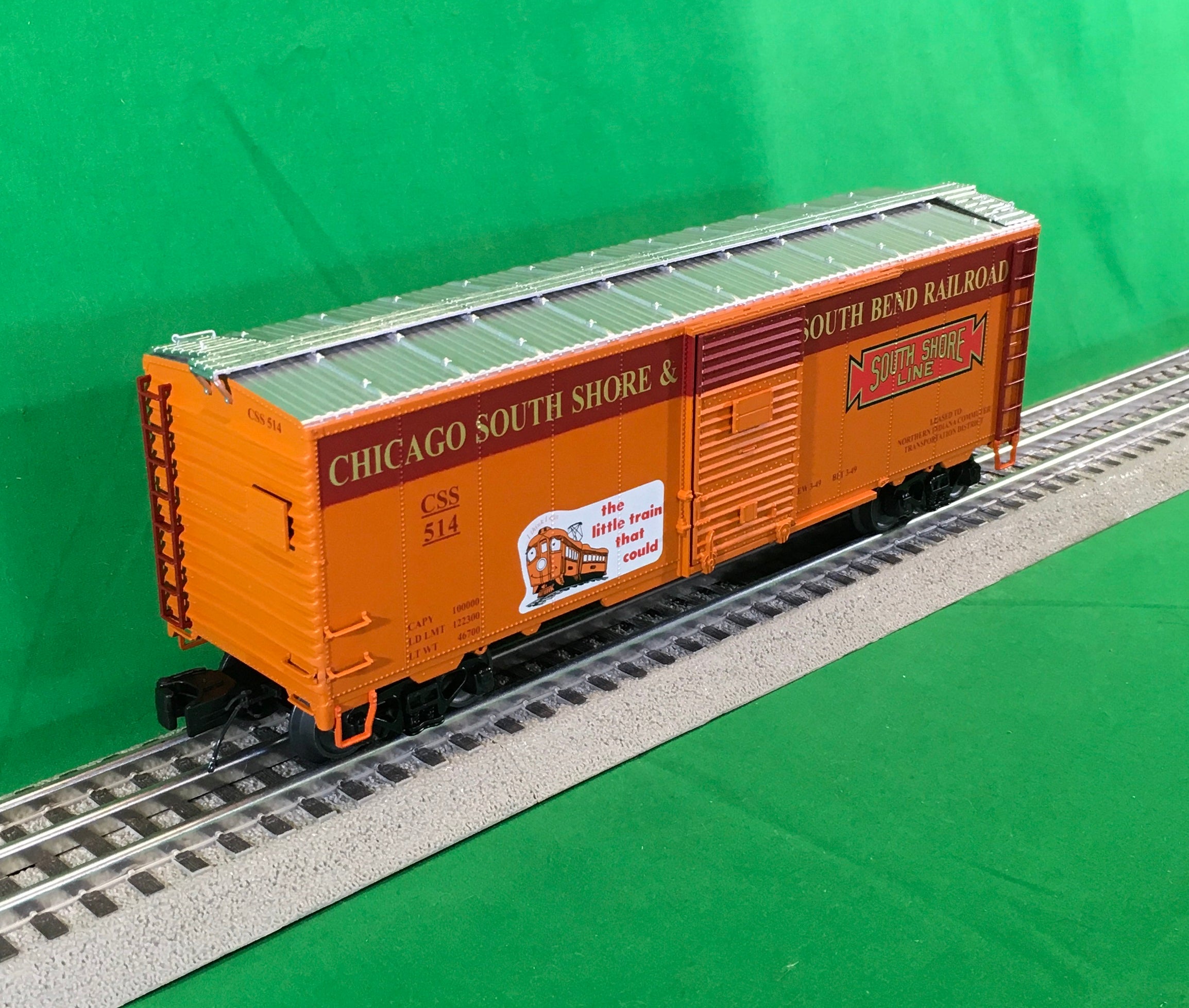 MTH 20-99415 - 40' AAR Box Car "Chicago South Shore & South Bend Railroad" #514 - Custom Run for MrMuffin'sTrains