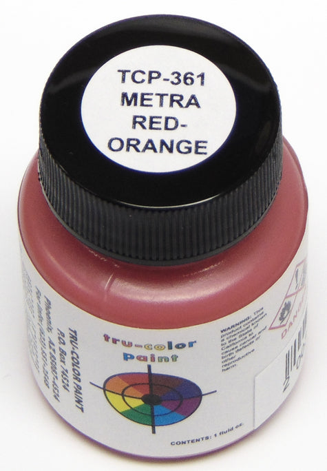 Tru-Color Paint TCP-361 - METRA - Red Orange (Solvent-Based Paint)