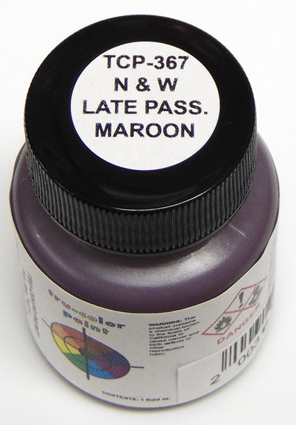 Tru-Color Paint TCP-367 - Norfolk & Western - Maroon - Late Passenger (Solvent-Based Paint)