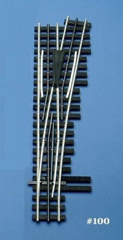 Ross Custom Switches #100M25 - Super Line - Regular 11 Degree Track (Right Hand) w/ Dz2500 - MrMuffin'sTrains