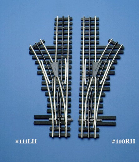 Ross Custom Switches #111M - Super Line - O42 Switch (Left Hand) w/ Dz1000