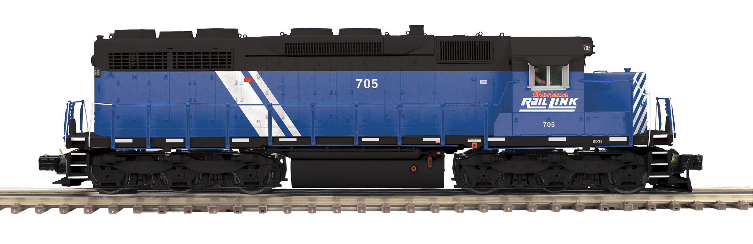 MTH 20-21761-1 - SD-35 Diesel Engine "Montana Rail Link" #705 w/ PS3 (Hi-Rail Wheels)