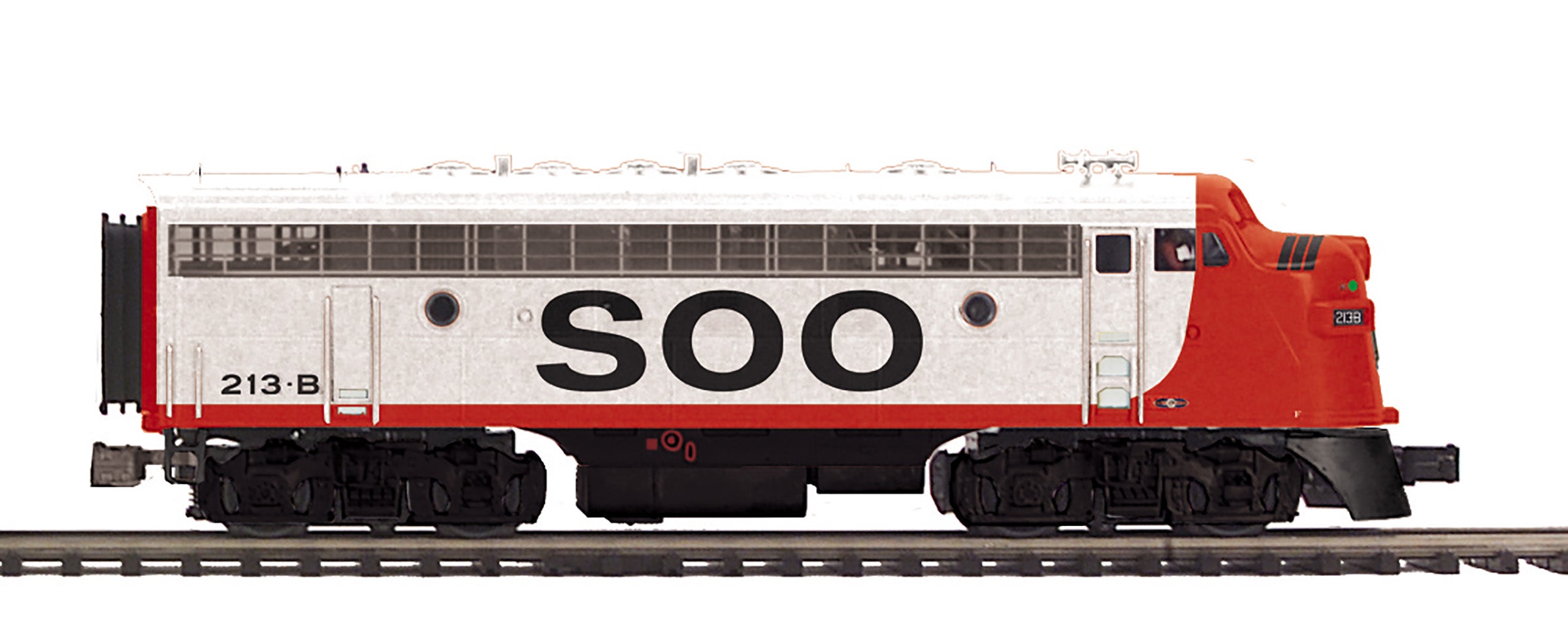 MTH 20-21808-4 - F-7 A Unit Diesel Engine "SOO Line" #213B (Non-powered)