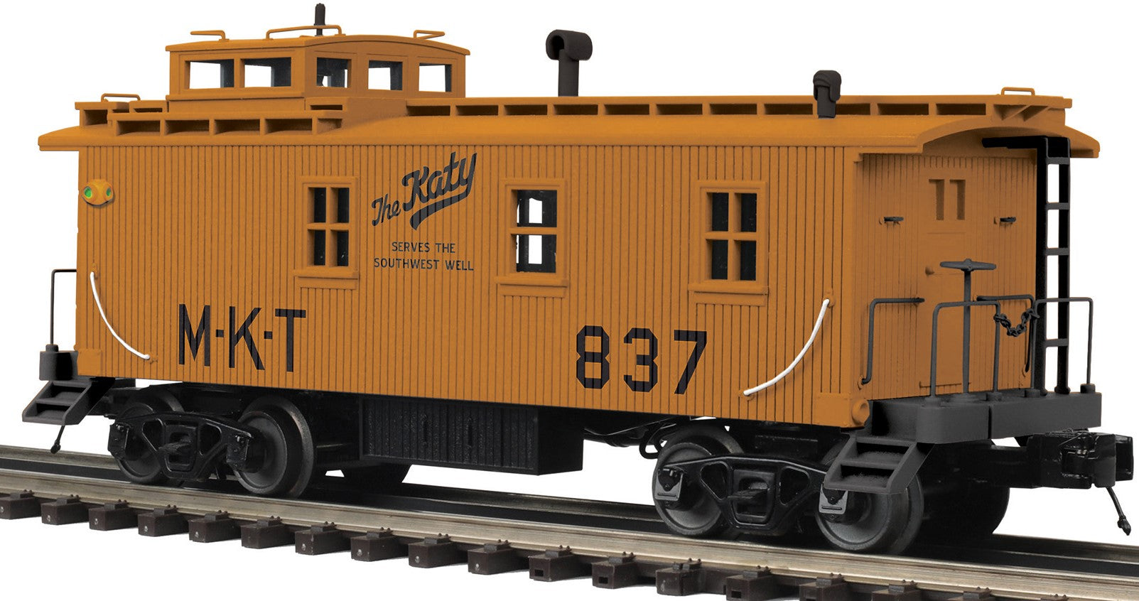 MTH 20-91807 - 35' Woodside Caboose "MKT" #837 - Custom Run for MrMuffin'sTrains