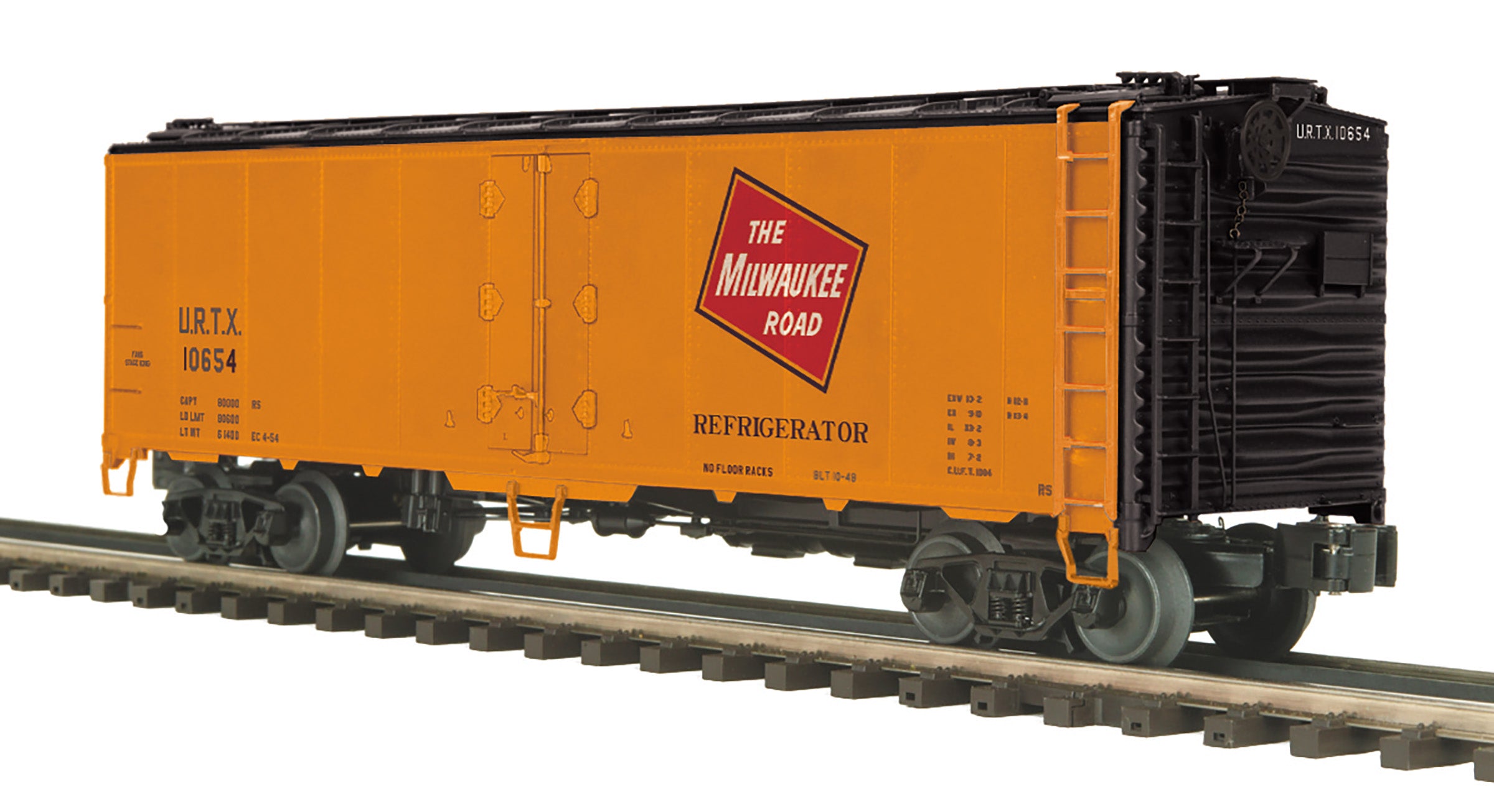 MTH 20-94599 - 40' Steel Sided Reefer Car "Milwaukee Road" #10654 - Custom Run for MrMuffin'sTrains
