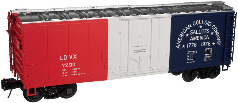 Atlas O 2002351 - Trainman - 40' Plug Door Boxcar "American Colloid" (2-Rail)
