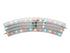 Lionel 2025020 - FasTrack - Lighted - O36 Curve Track Set (4-Pack)