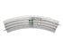 Lionel 2025020 - FasTrack - Lighted - O36 Curve Track Set (4-Pack)