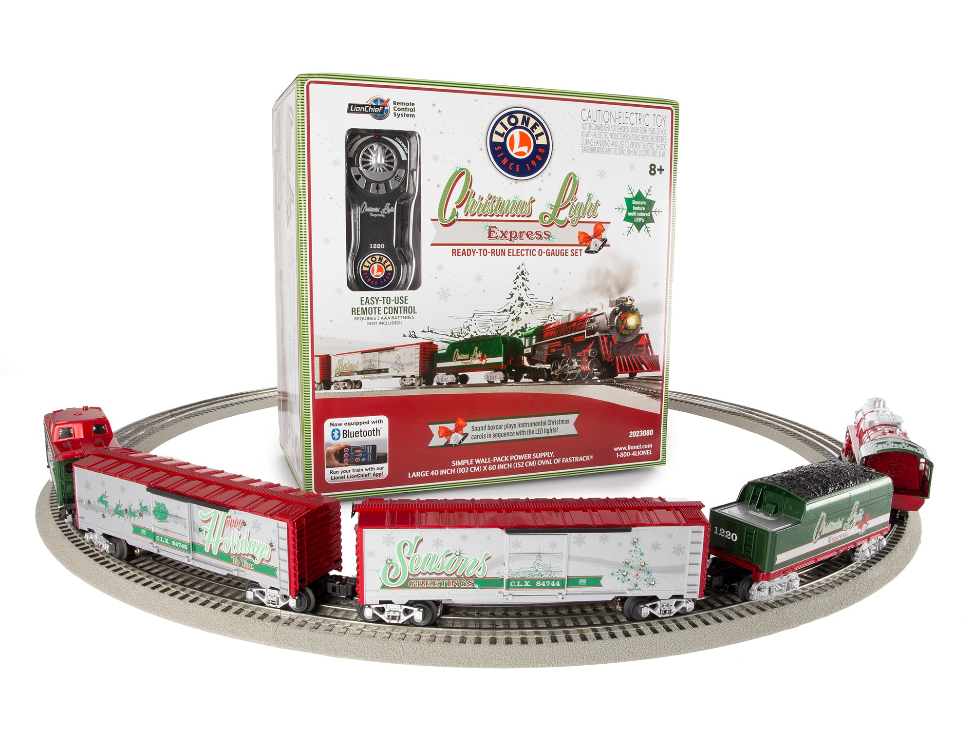 Lionel 2123100 - LionChief "Christmas Light Express" Freight Set w/ Bluetooth 5.0