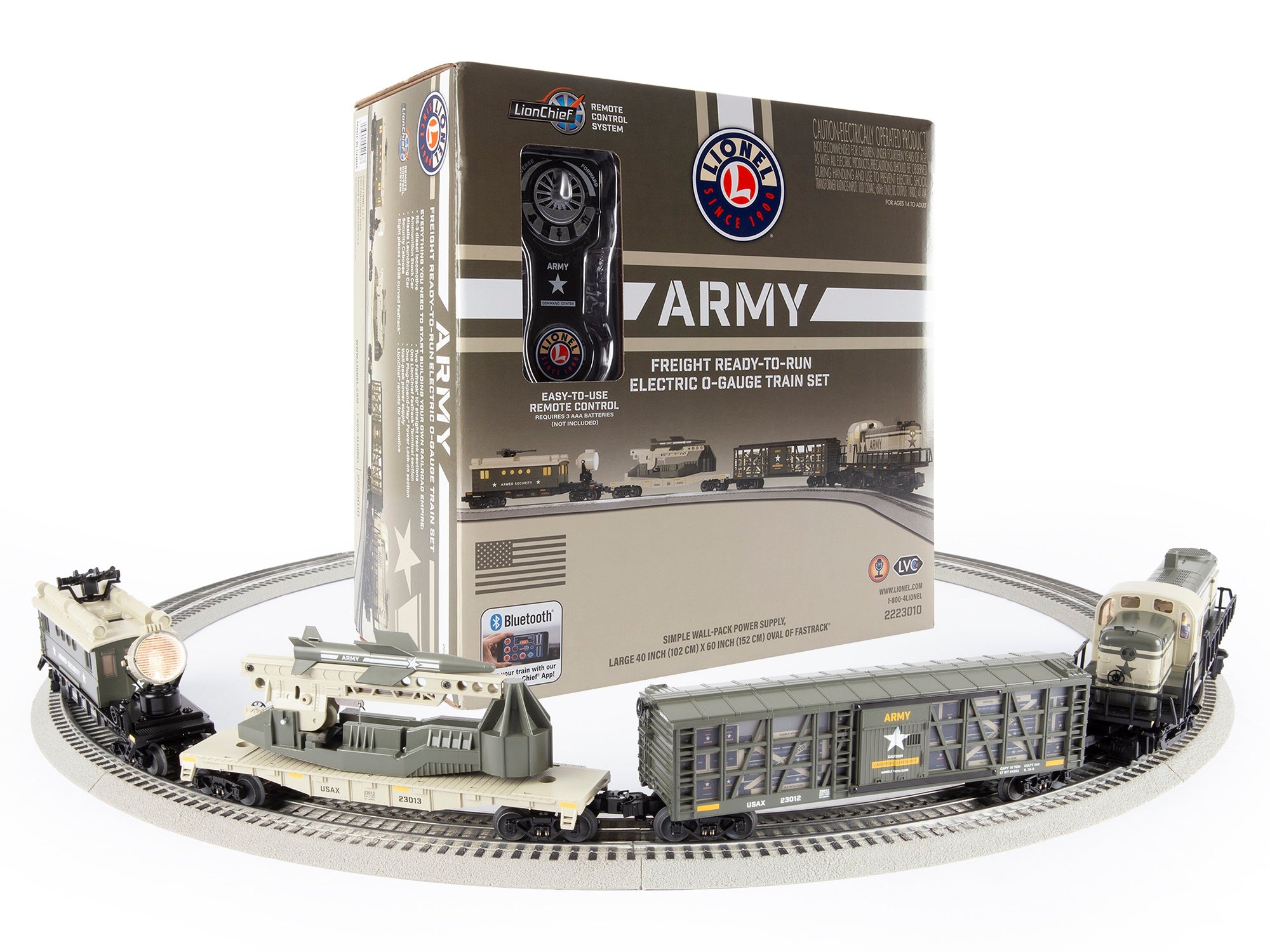 Lionel 2223010 - LionChief Freight Set "U.S. Army" w/ Bluetooth 5.0