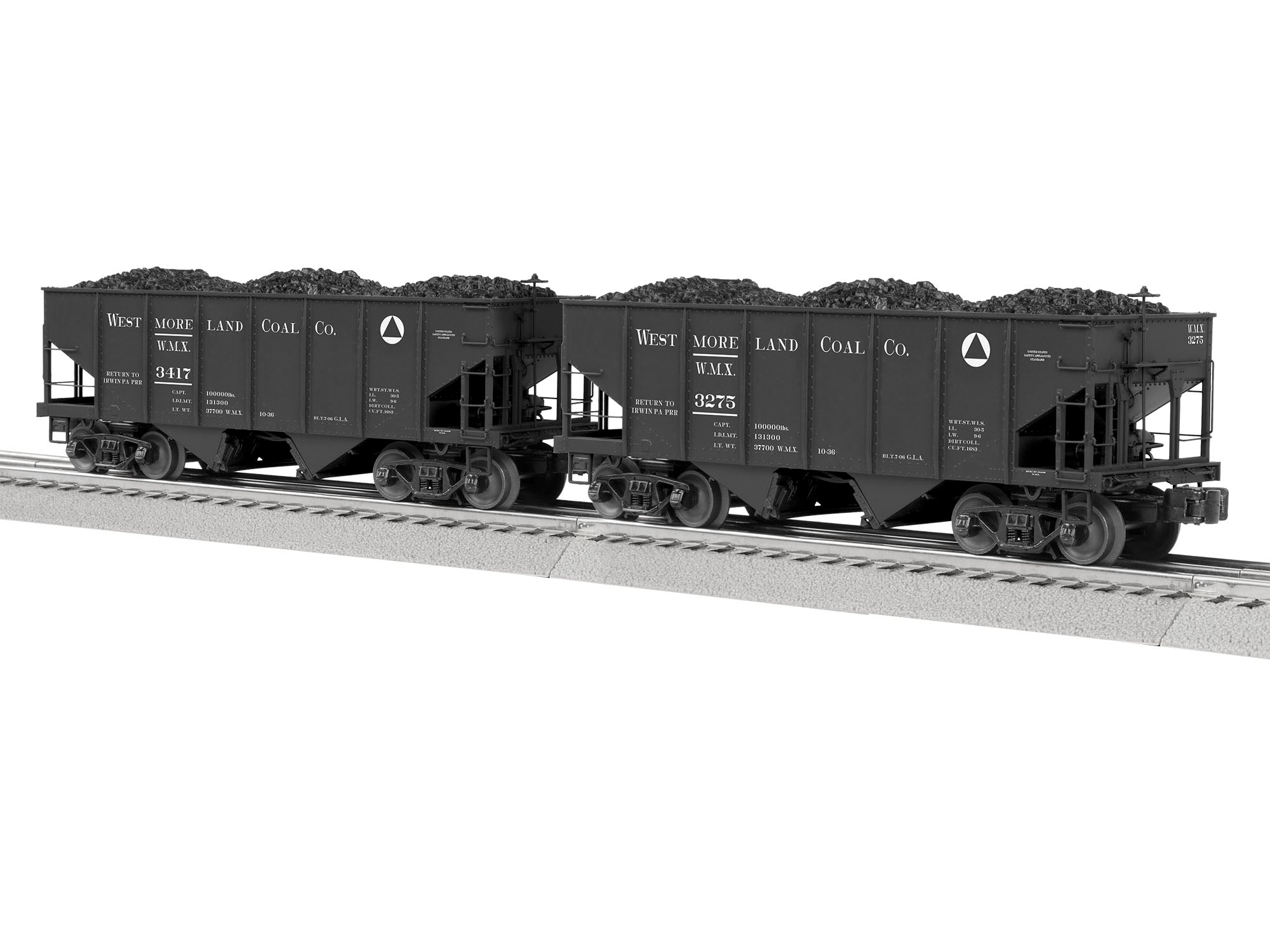 Lionel 2226970 - 2-Bay Hopper Car "Westmoreland Coal" (2-Car)