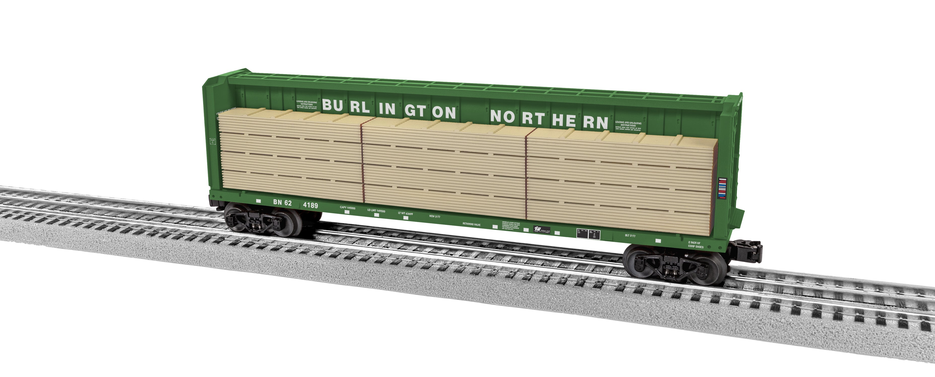 Lionel 2343061 - Centerbeam Flatcar "Burlington Northern" #624189