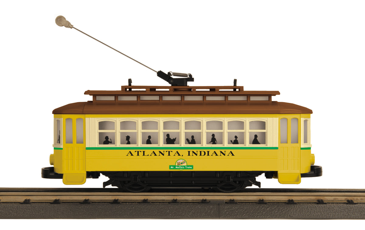 MTH 30-5202 - Bump-n-Go Trolley "Atlanta, IN" - Custom Run for MrMuffin'sTrains - MrMuffin'sTrains