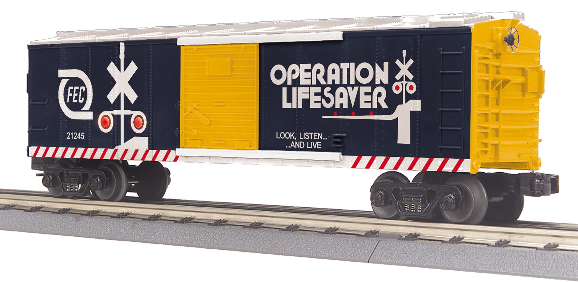 MTH 30-71120 - Box Car "Florida East Coast" #21245 w/ Blinking LEDs