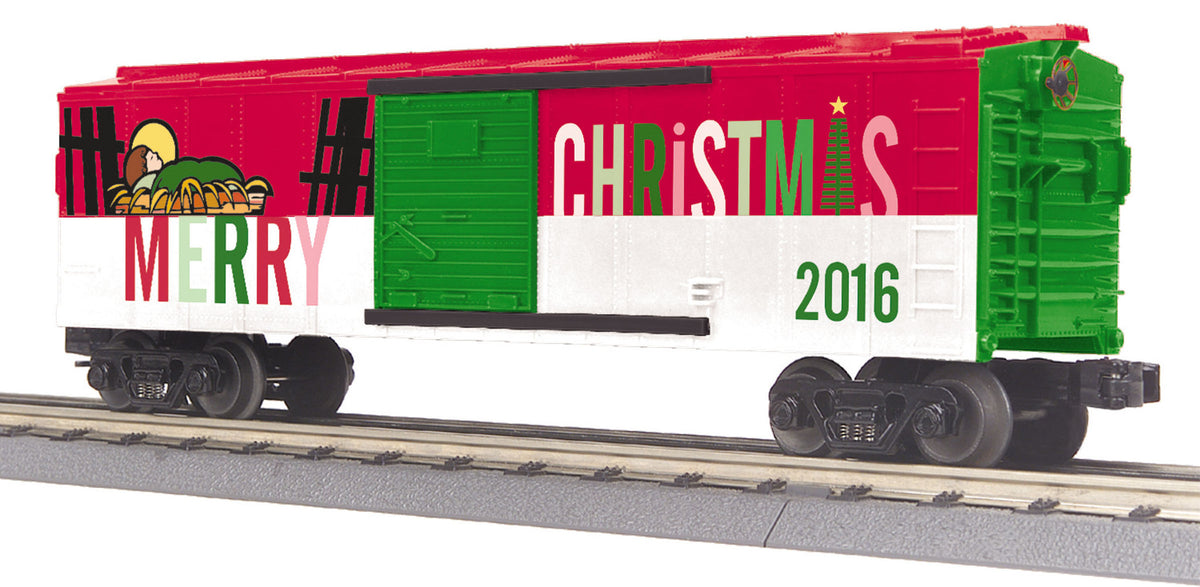 MTH 30-74843 - RailKing - Box Car "Christmas" #2016 - MrMuffin'sTrains