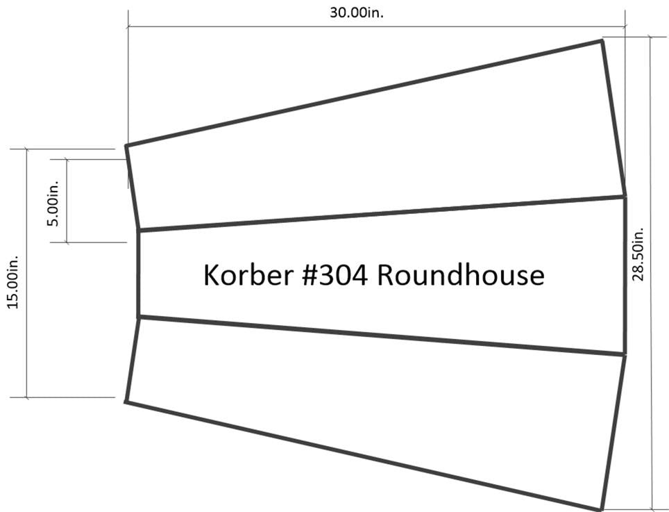 Korber Models #304 - O Scale - 3 Stall Roundhouse Kit