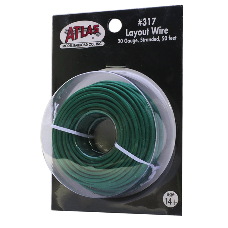 Atlas O 0317 - Layout Wire - 20 Gauge Stranded 50' (Green)