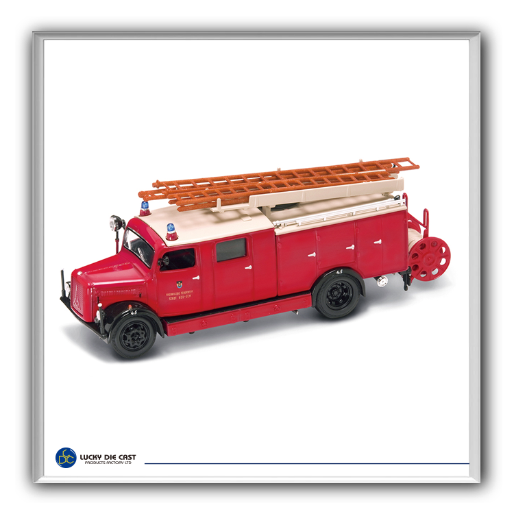 Lucky Die Cast 43014 - 1941 Magirus-Deutz S 3000 SLG Fire Engine (Red) 1/43 Diecast Car