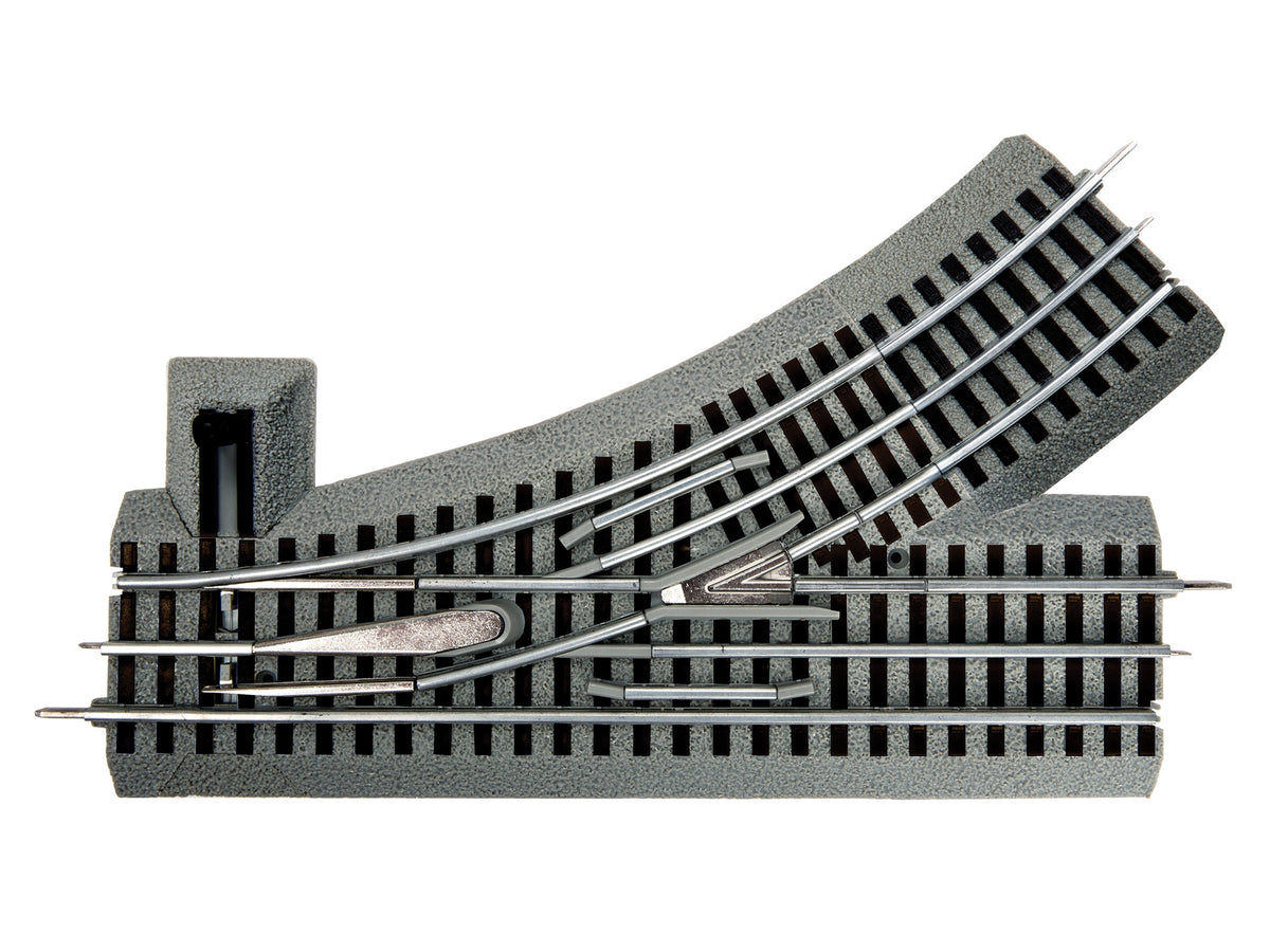 Lionel 6-81254 - FasTrack - O-31 Remote/Command Switch Track (Left) - MrMuffin'sTrains