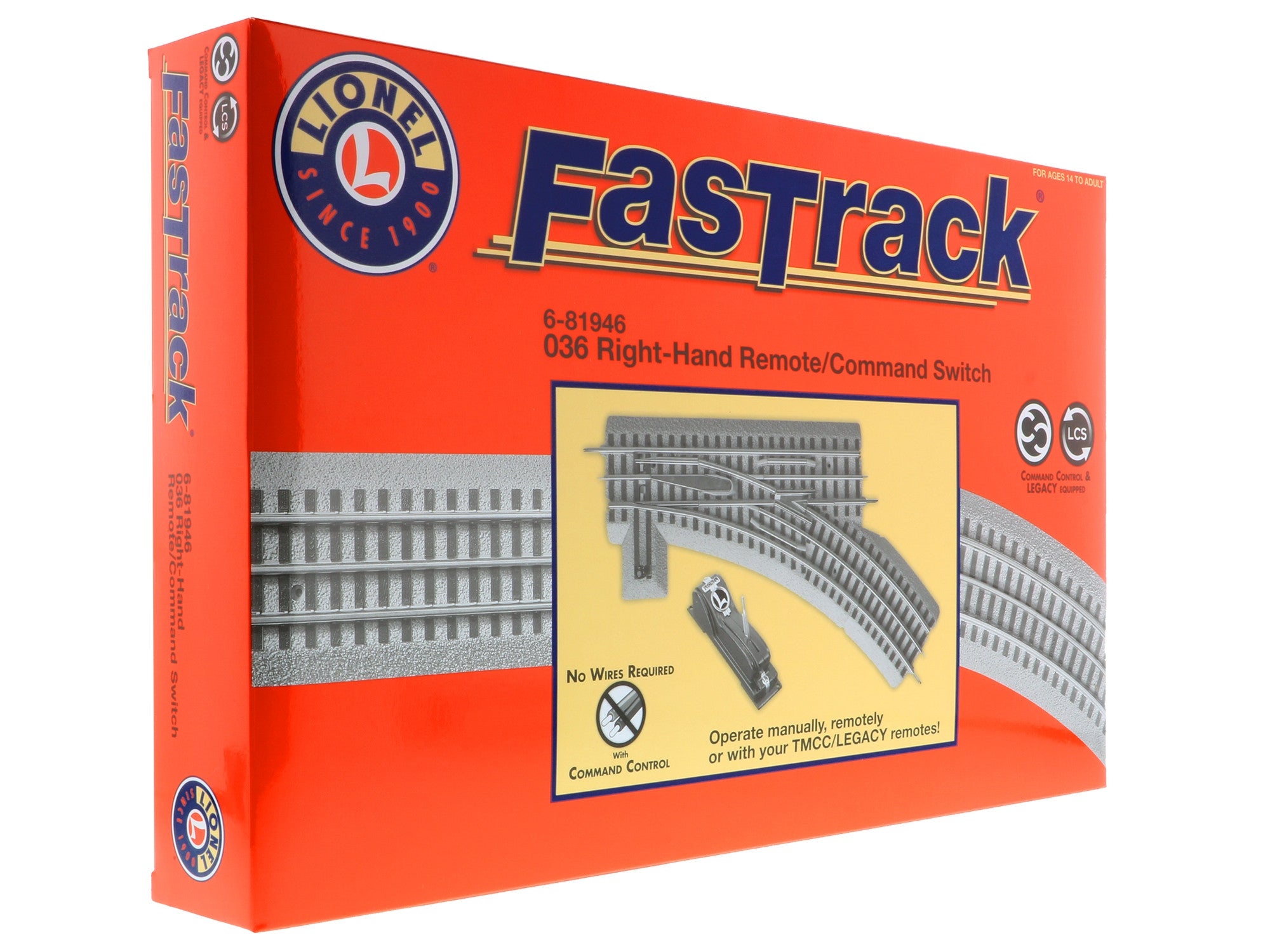 Lionel 6-81946 - FasTrack - O-36 Remote/Switch Track (Right)