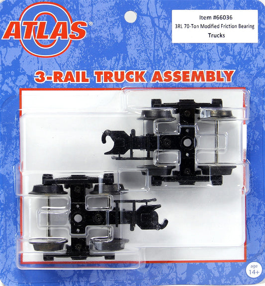 Atlas O 66036 - 70-Ton Modified Friction Bearing Trucks (3-Rail) - MrMuffin'sTrains