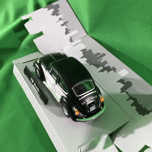 Atlas O 3009937 - VW Beetle (Matte Black/White) 1/43