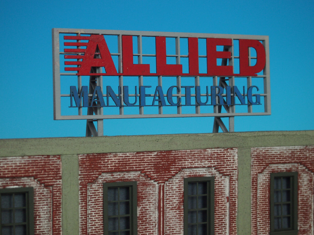 Korber Models #D0023 - O Scale - Roof Top Sign "Allied Manufacturing" Kit