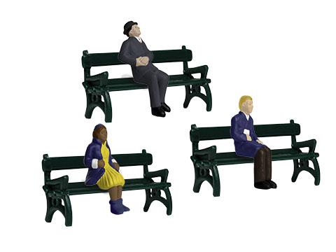 Lionel 1930190 - Sitting People w/ Benches (6-Pack) 