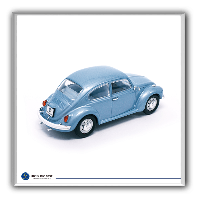 Lucky Die Cast 43219 - 1972 Volkswagen Beetle Sedan (Medium Blue) 1/43 Diecast Car 
