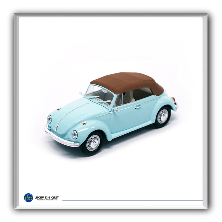 Lucky Die Cast 43221 - 1972 Volkswagen Beetle Roof Top (Light Blue) 1/43 Diecast Car