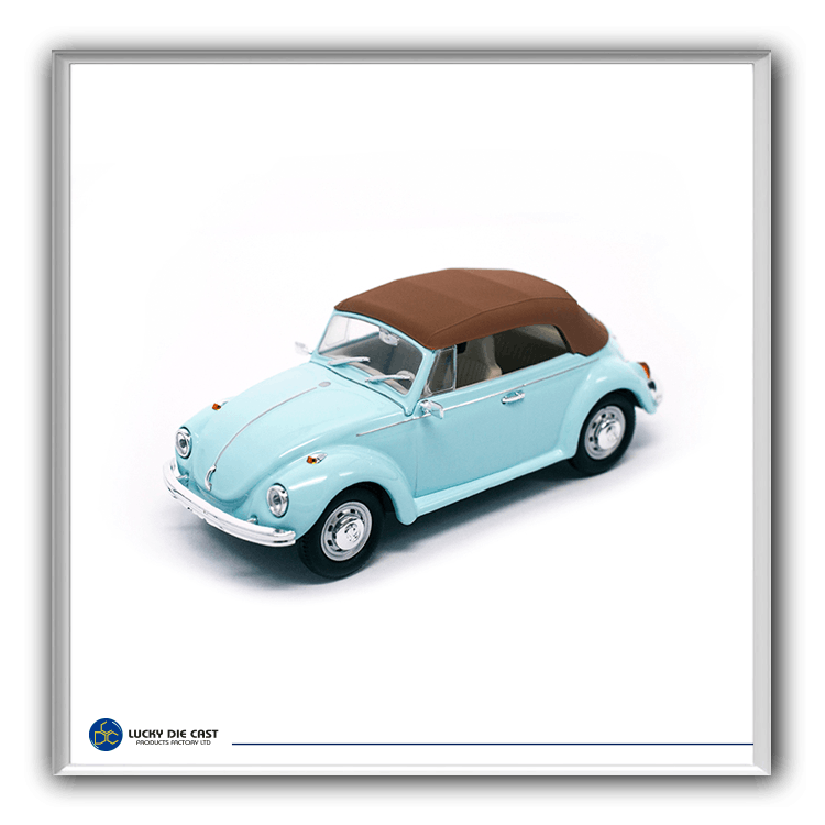 Lucky Die Cast 43221 - 1972 Volkswagen Beetle Roof Top (Light Blue) 1/43 Diecast Car 