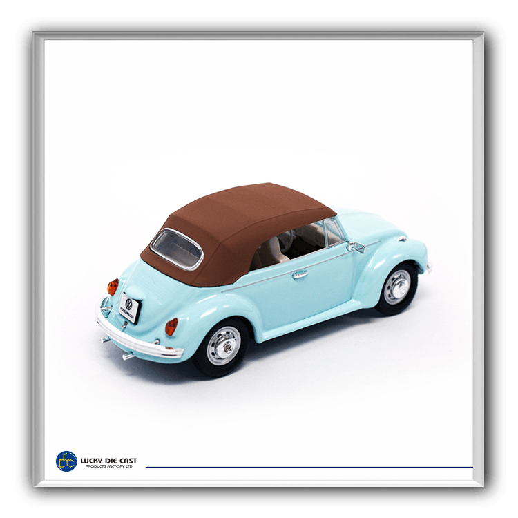 Lucky Die Cast 43221 - 1972 Volkswagen Beetle Roof Top (Light Blue) 1/43 Diecast Car 