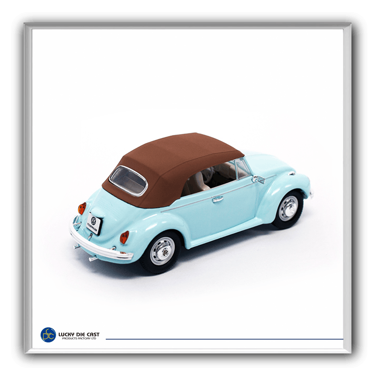 Lucky Die Cast 43221 - 1972 Volkswagen Beetle Roof Top (Light Blue) 1/43 Diecast Car