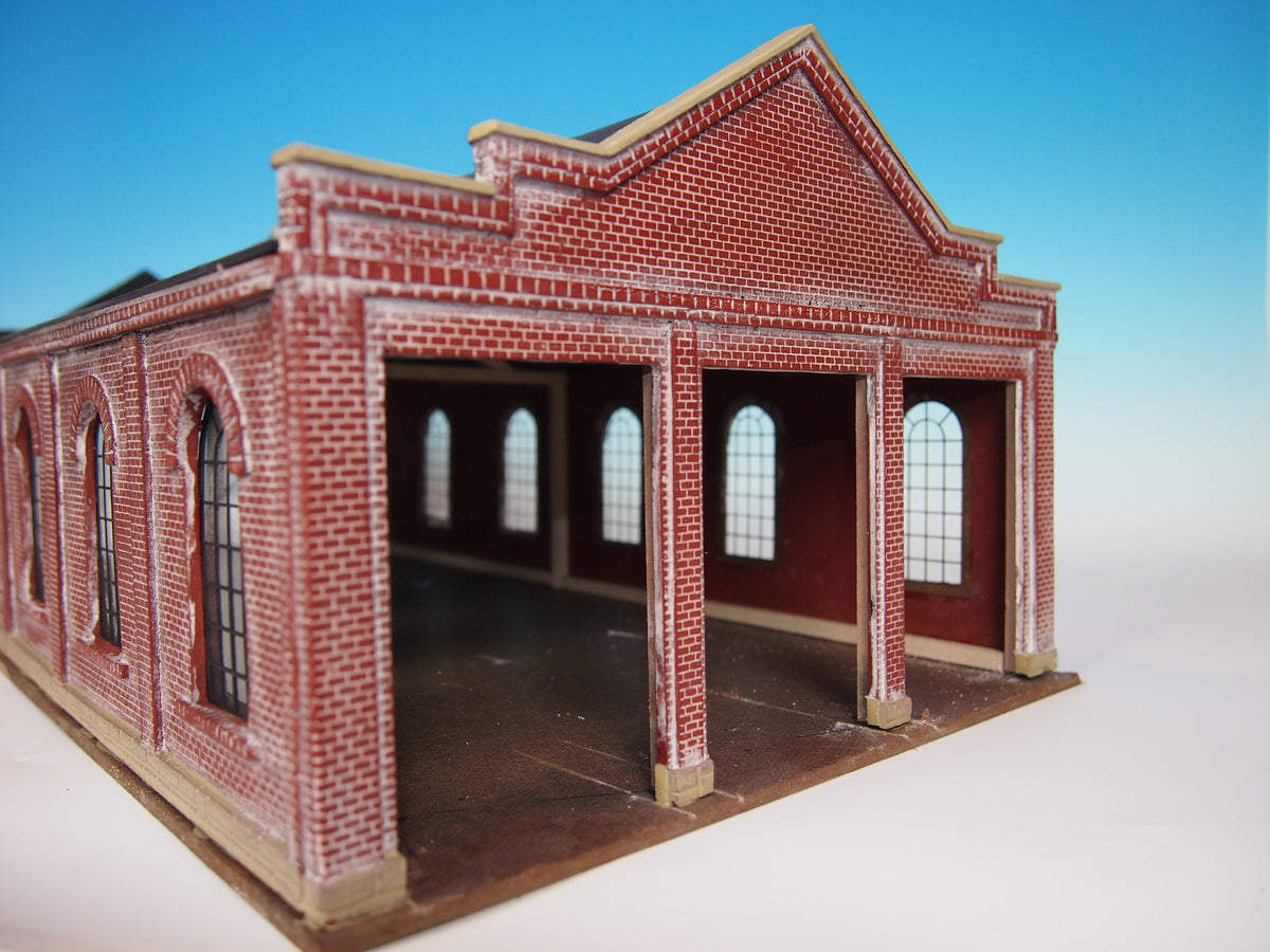 Korber Models #307 - O Scale - 3 Stall Trolley Barn Kit - MrMuffin'sTrains