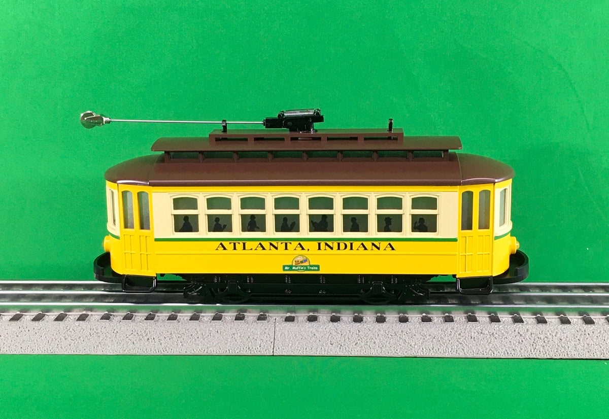 MTH 30-5202 - Bump-n-Go Trolley "Atlanta, IN" - Custom Run for MrMuffin'sTrains - MrMuffin'sTrains