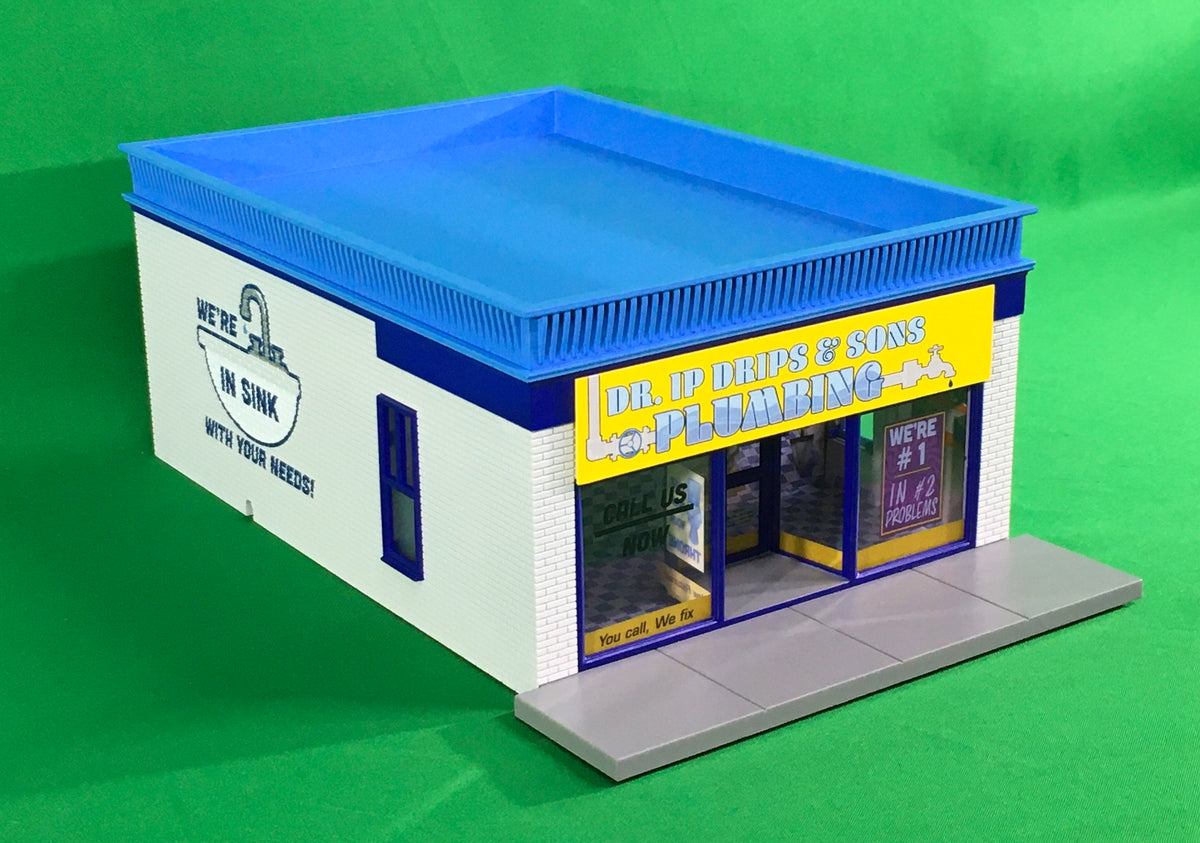 Lionel 2129140 - Building Store "Dr. IP Drips & Sons Plumbing" - MrMuffin'sTrains
