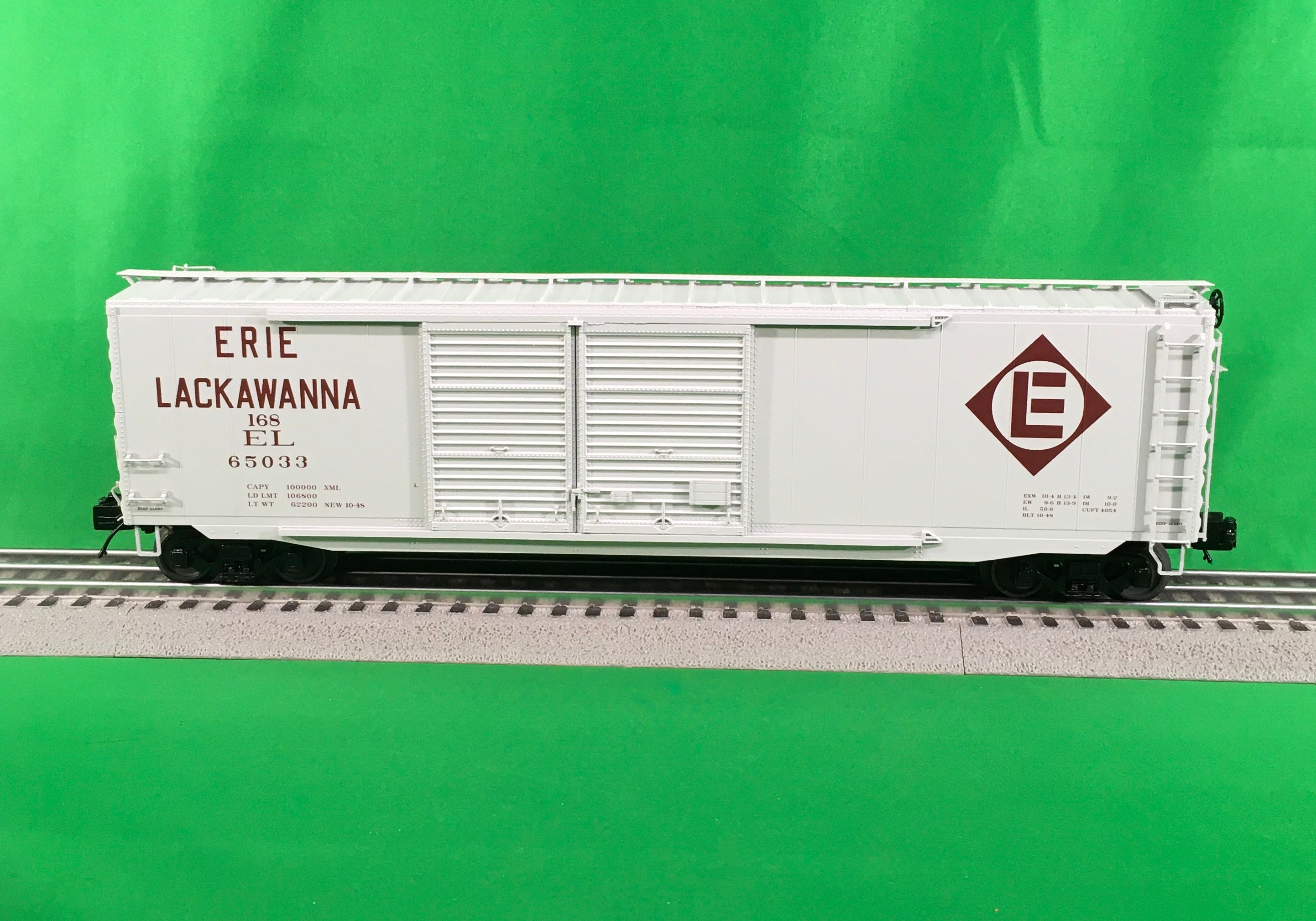 MTH 20-99308 - 50' PS-1 Double Door Box Car "Erie Lackawanna" #65033 - Custom Run for MrMuffin'sTrains
