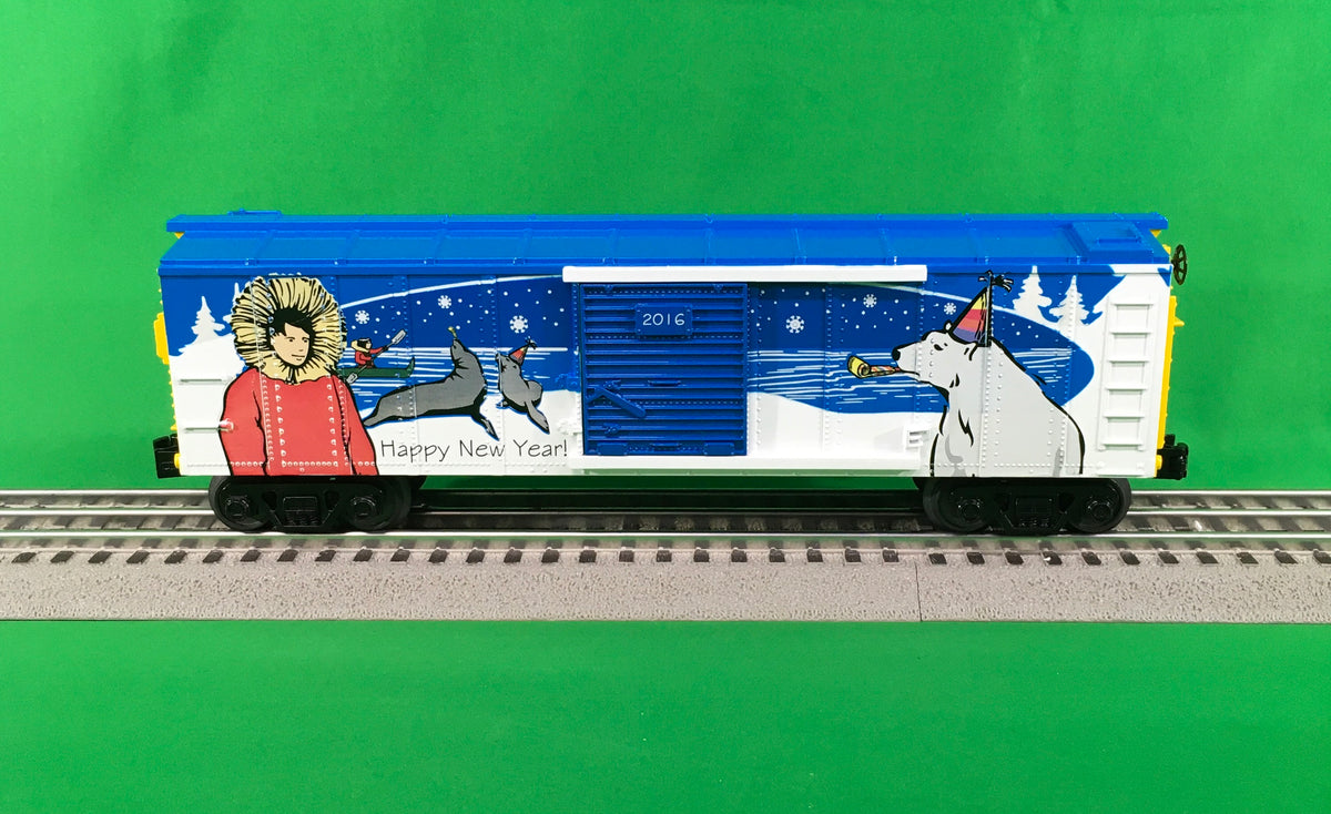 MTH 30-74825 - Box Car "Happy New Year" - MrMuffin'sTrains