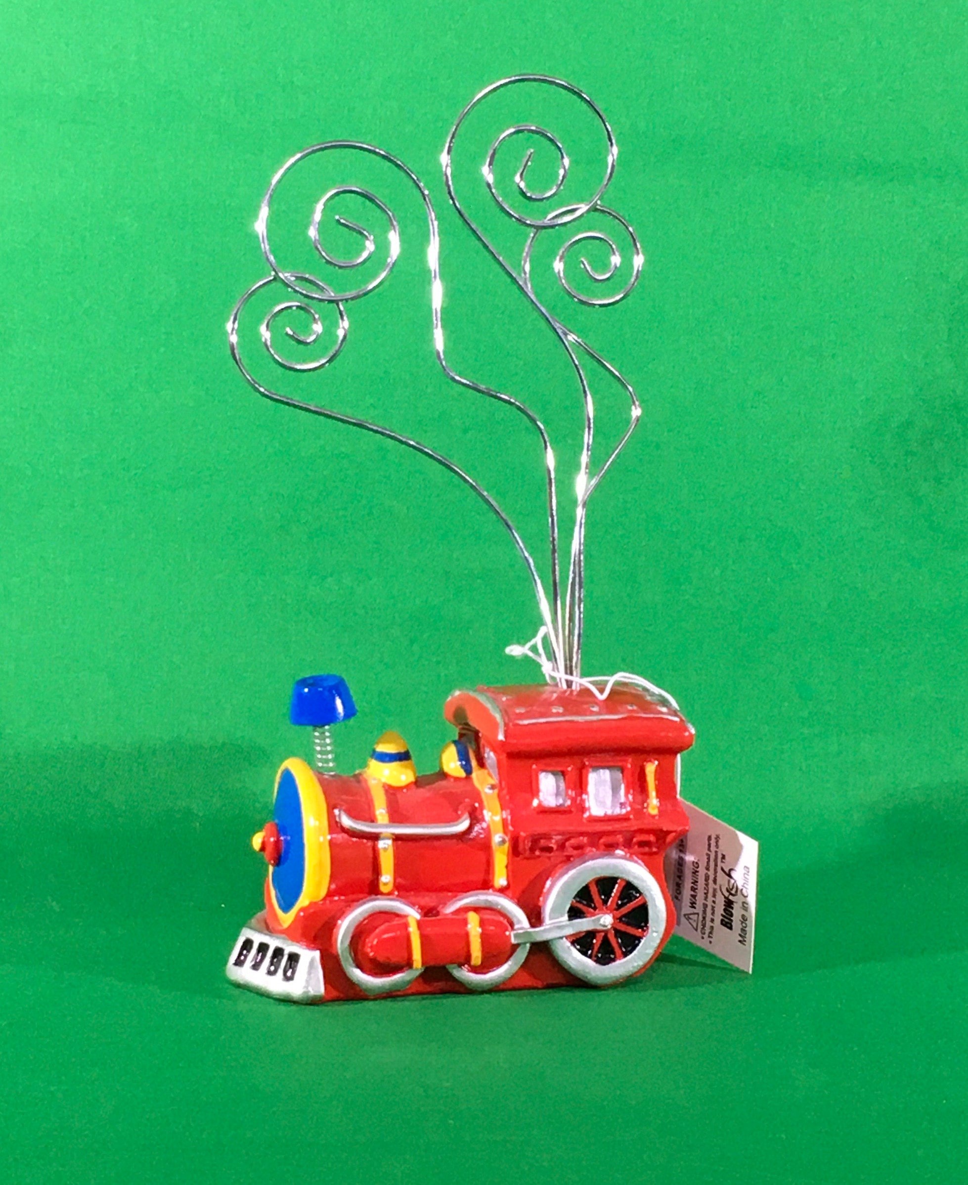 Red Train Wire Picture Holder