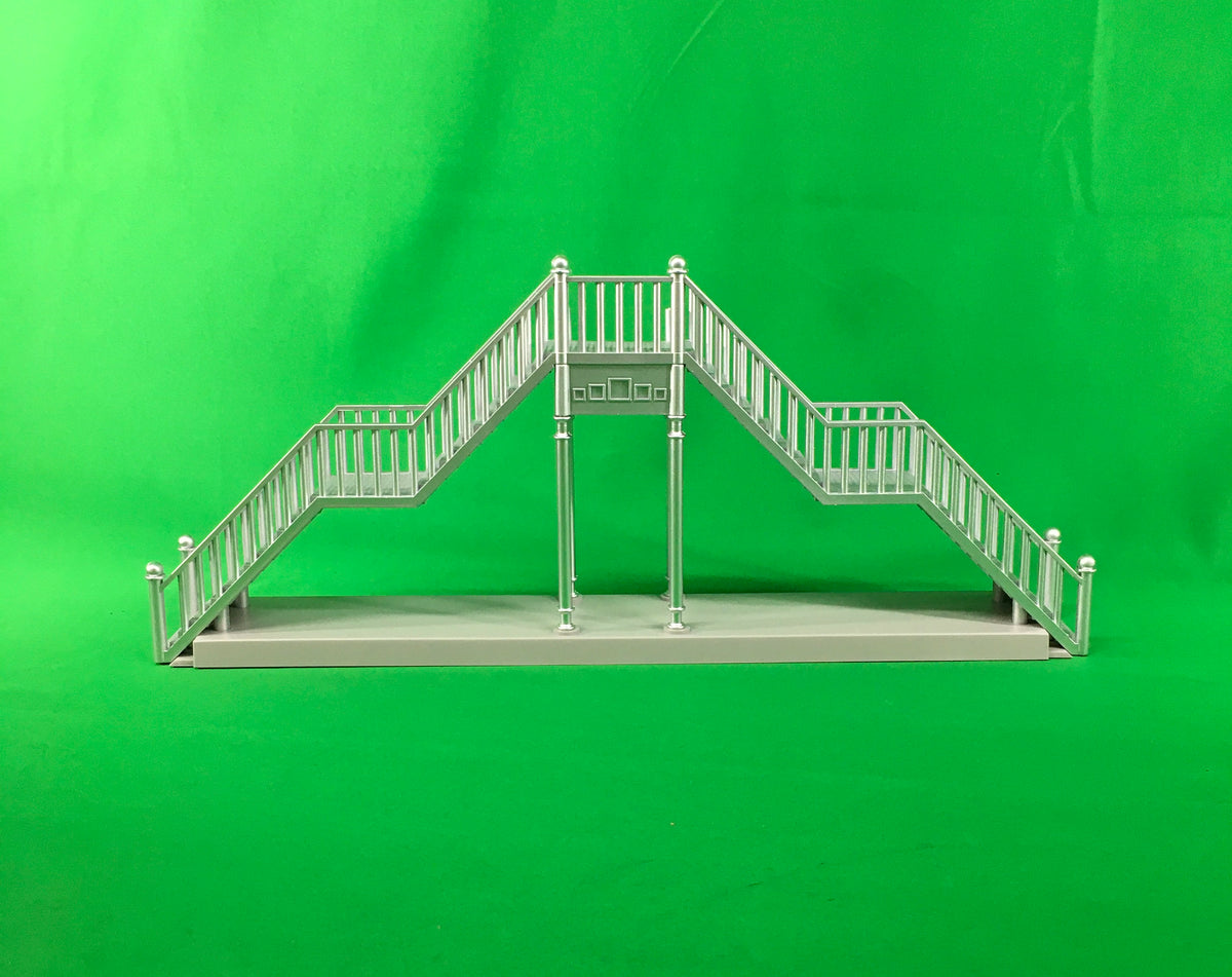 Atlas O 66918-3 - Double Track Pedestrian Crosswalk (Silver) - MrMuffin'sTrains